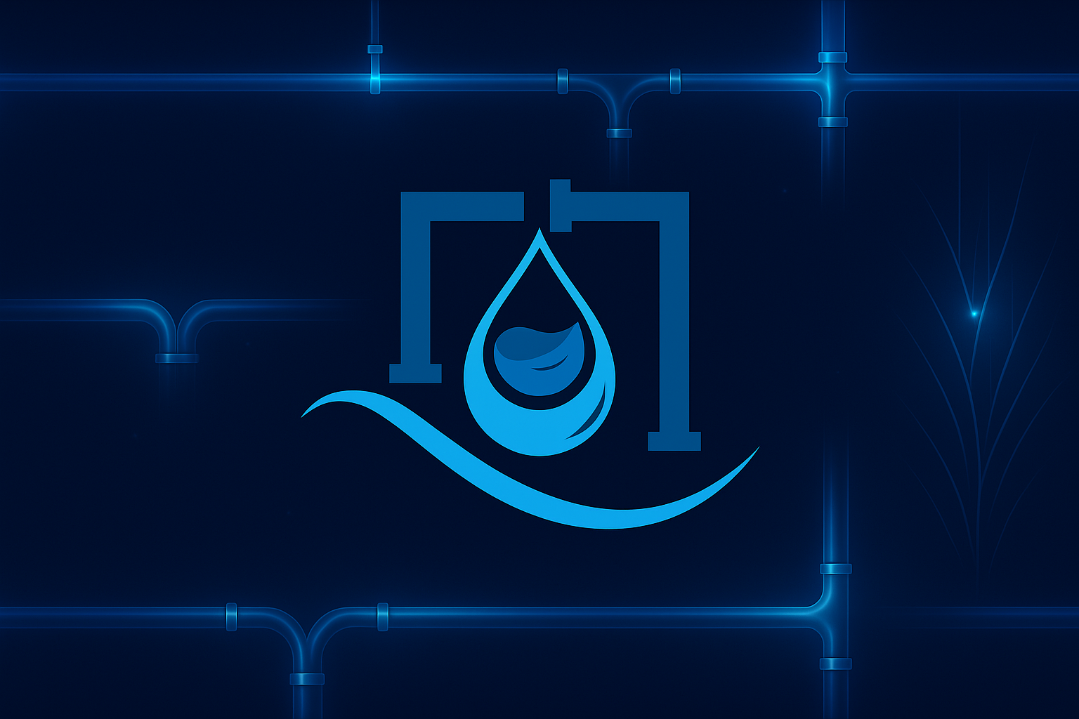 El Gibbor Plumbing - Water Drop Logo